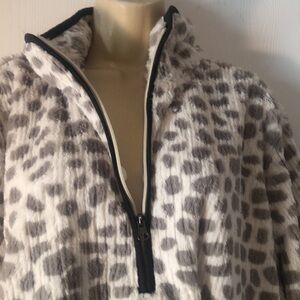 Woman’s half zip fall soft honey hush cozy teddy pullover sweater jacket